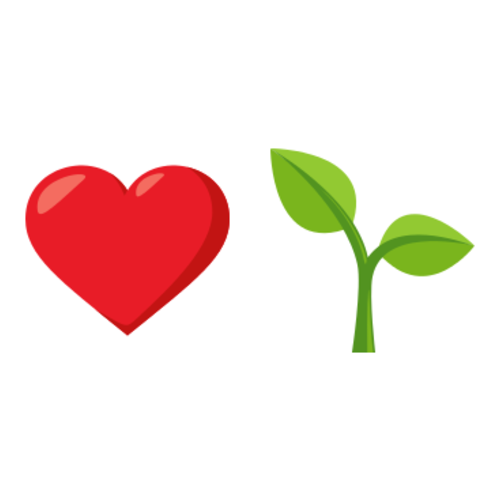 ❤🌱 Emoji Domain EmojiOne rendering
